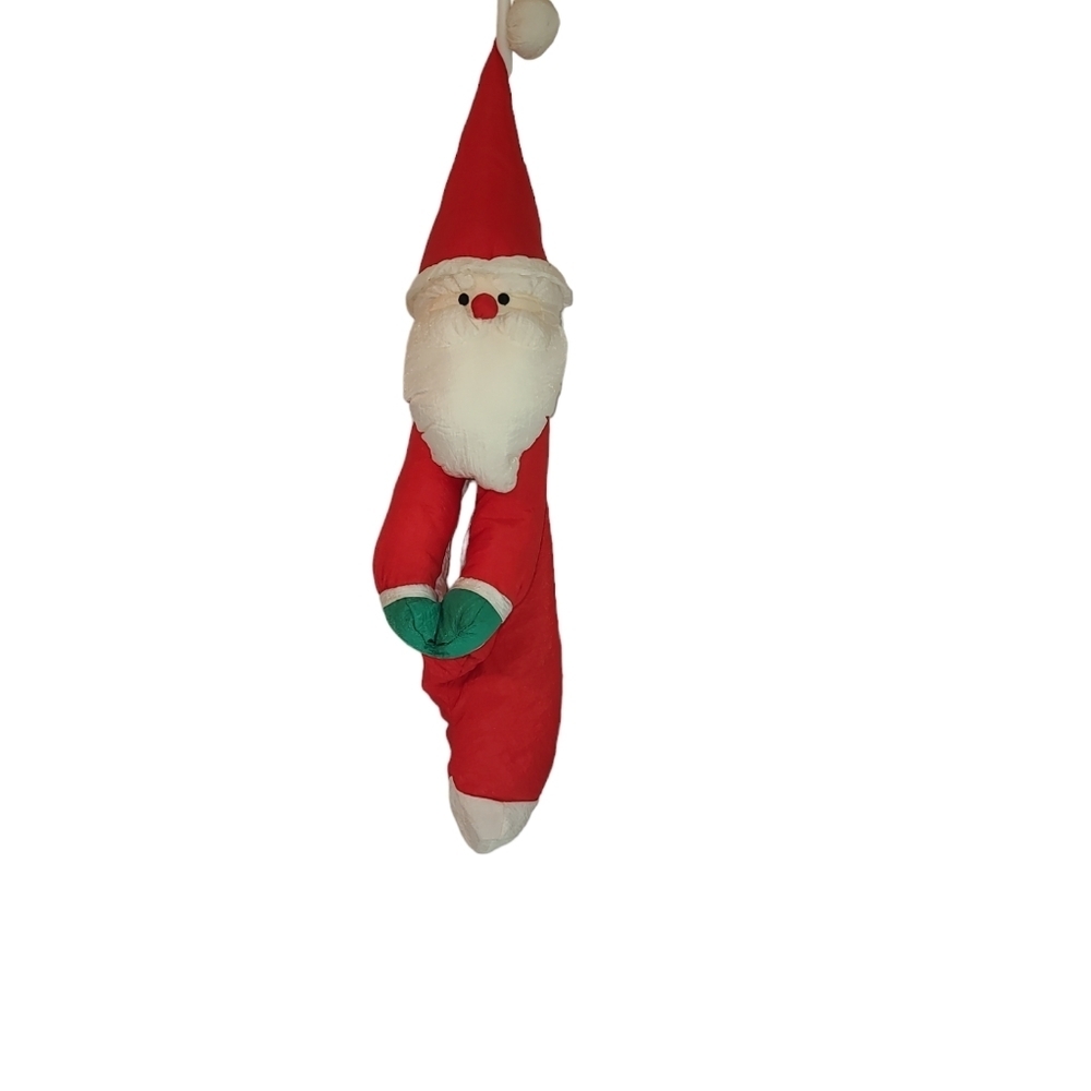 Vintage Department 56 Santa Claus Christmas Stocking Nylon 18" Long Plush - Picture 4 of 5